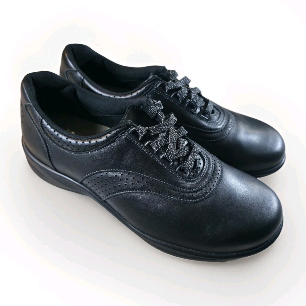 SAS Walk Easy Comfort Walking Shoes Black Lace Up Womens Size 11 M Brand New